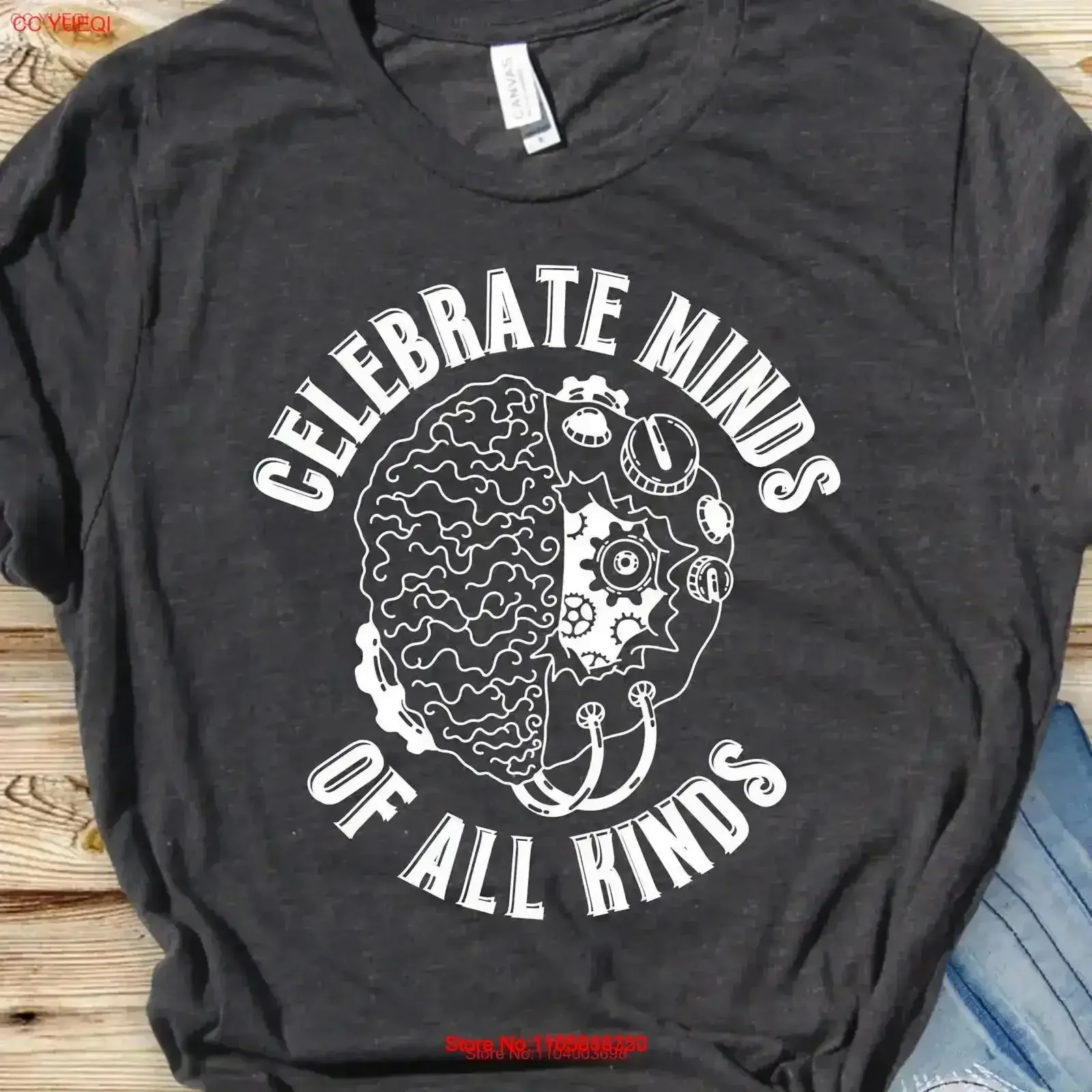 Autism T Shirt Mental Health Neurodiversity Awareness Inclusion Matters Acceptance Tourettes vintage Washed Versatile Casual