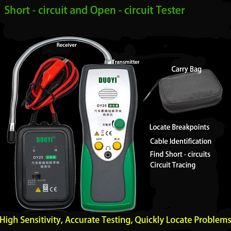 

Автомобильный тестер коротких открытых цепей, автомобильный детектор электрических неисправностей, диагностический инструмент для ремонта транспортных средств