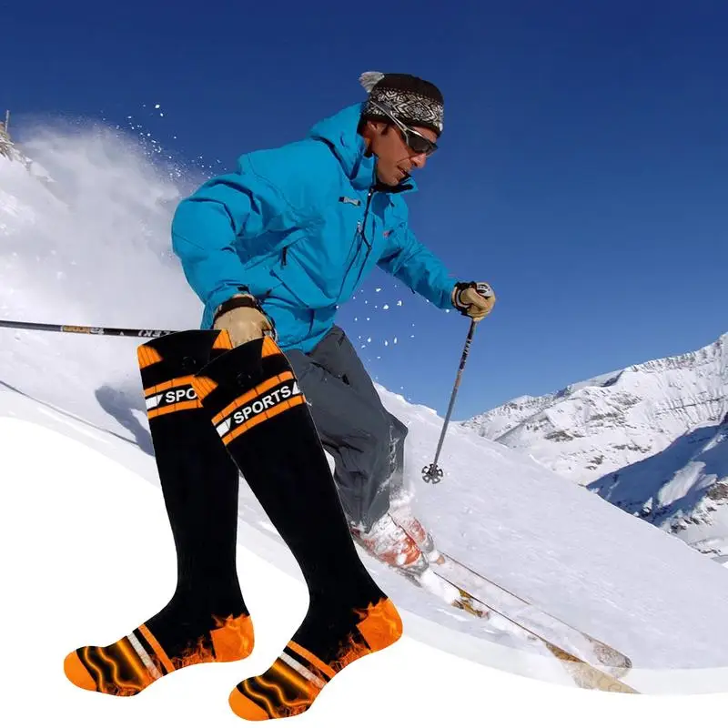 

Зимние лыжные носки с подогревом, термоноски, мужские и женские термонагреватели для ног, электрические носки, теплые носки, велоспорт, треккинг, рыбалка