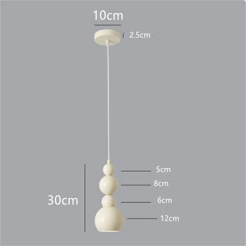 

Creative Middle Bauhaus Cream Wind Bedside Lamp Bedroom Study Lamp Gourd Designer Net Red Small Chandelier