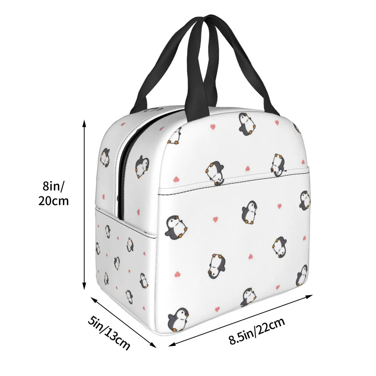Cute Penguin Insulated Lunch Bag for Women Kids Portable Food Boxes Thermal Lunch Box Tote
