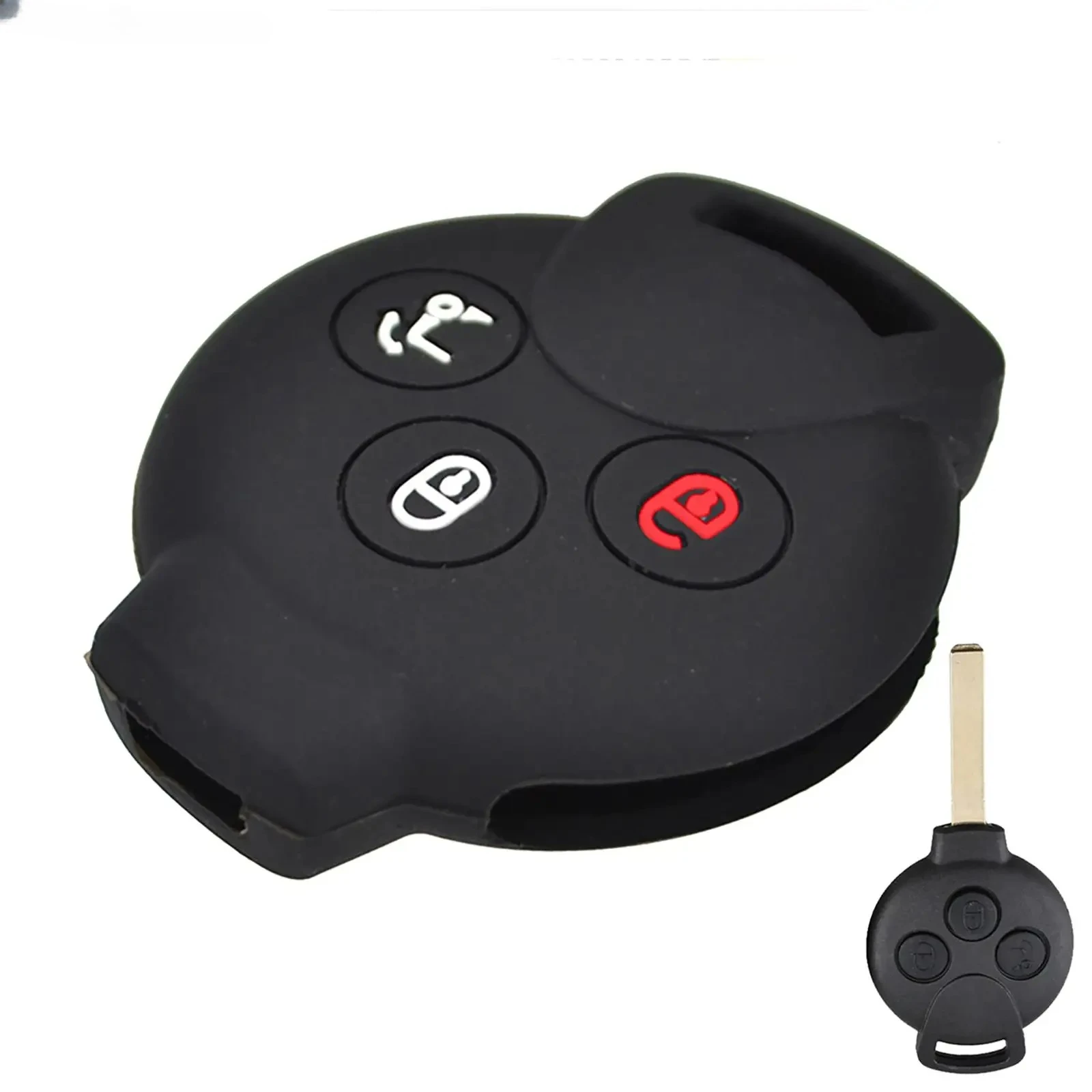

Car Silicone Remote Key Case Fob Shell Cover For Smart Fortwo City Coupe Cabrio Crossblade Roadster K Forfour 2007 - 2015