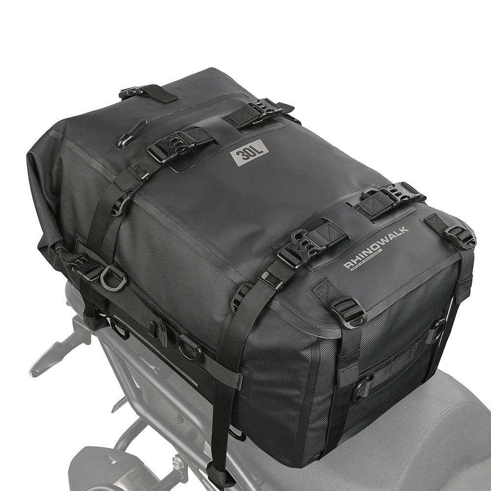 Rhinowalk 30L Motorcycle Tail Bag Motorbike Side Bag Full Waterproof Motor Saddle Pannier Bag Professional Motor Accessories