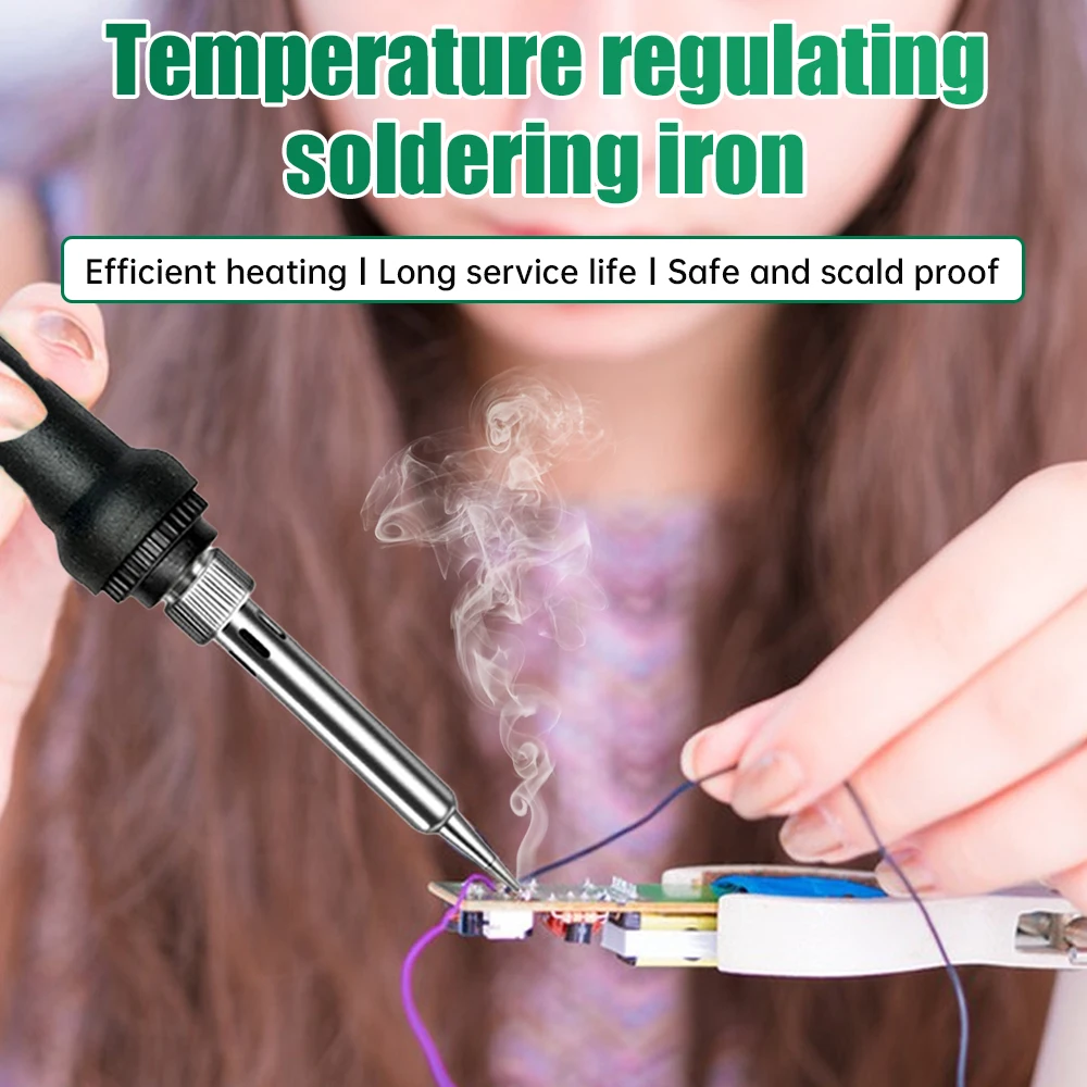 Adjustable Temperature Electric Soldering Iron 110V/220V 60W Welding Solder Rework Station Heat Pencil Tips Repair Tools