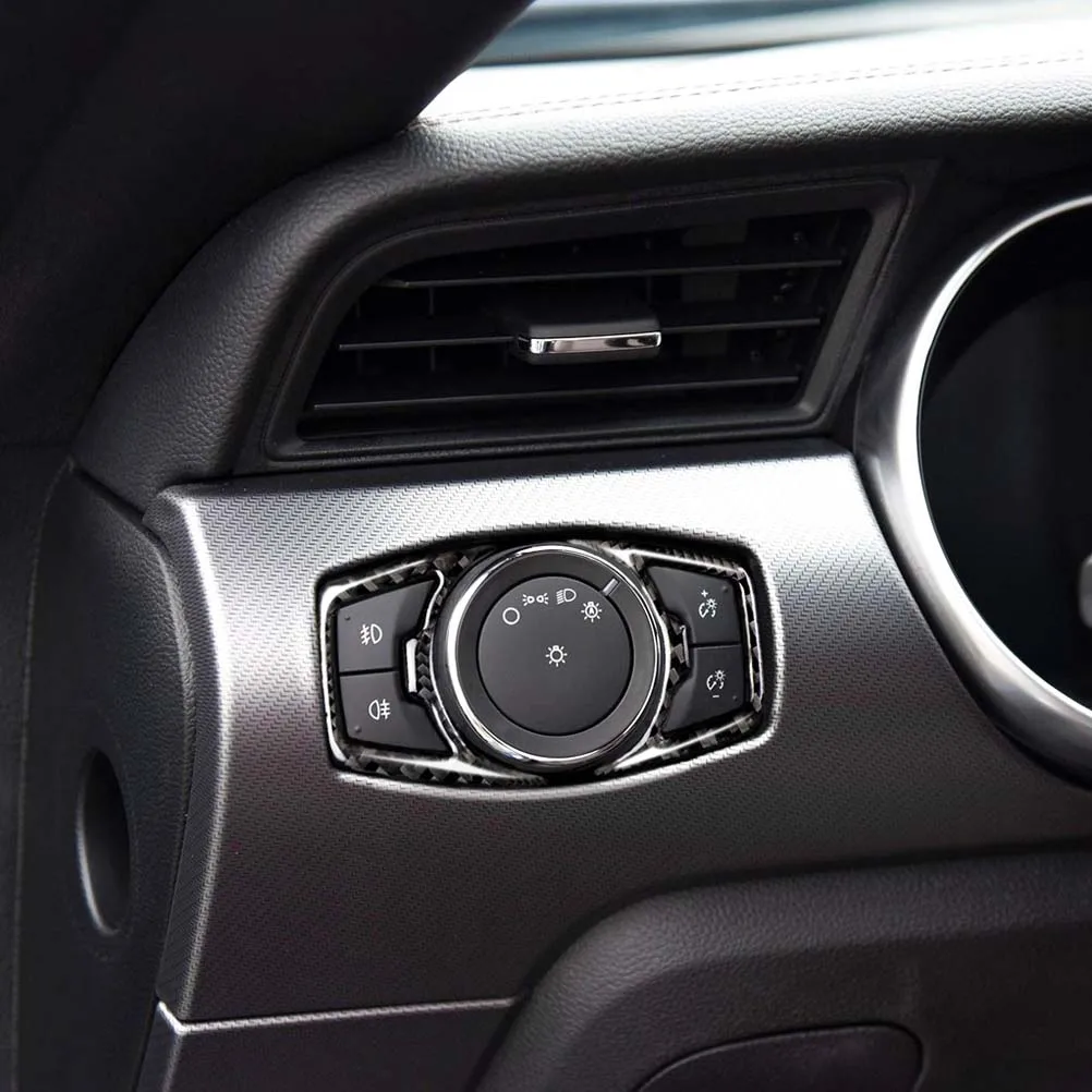 

Headlight Switch Decal Carbon Fiber Sticker Durable Lightweight Car Styling Accessories Auto Decor Personalized