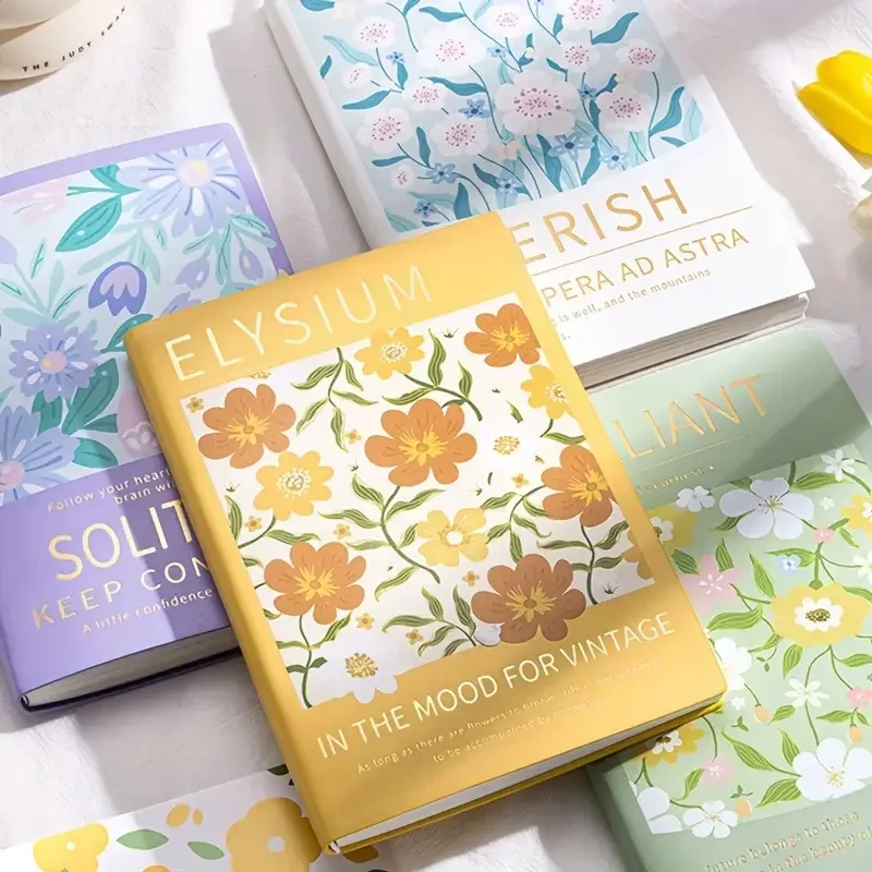 Vintage Floral Design Diary Matte Surface Notebook 260 Pages Notebooks Office Notepad Sketch Book Writing Pads School Supplies