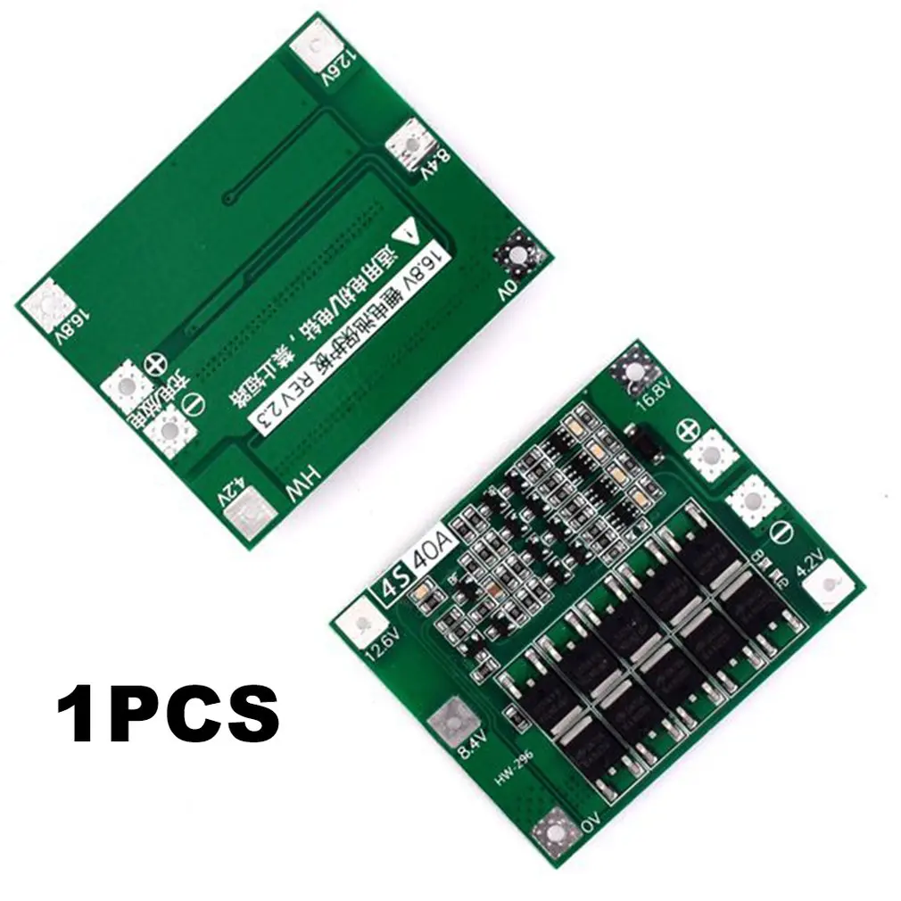 HW-296 16.8V 4S 리튬 이온 배터리 18650 충전기 PCB BMS 보호 보드 리포 모바일 모듈 밸런서 포함 드롭쉬핑