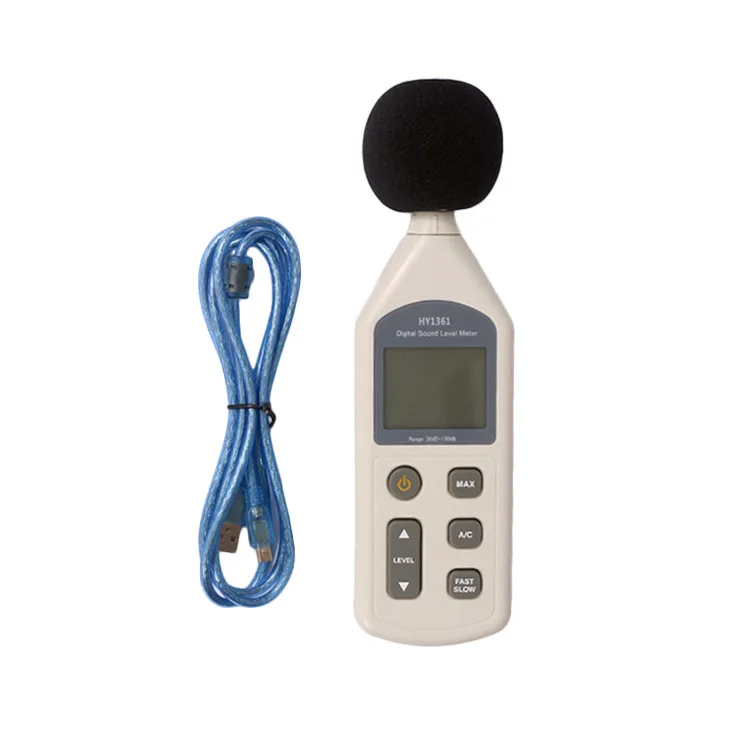 Digital Noise Tester Sound Level Scoremeter Usb Computer Connection Line com Precisão Precisa Hy1361