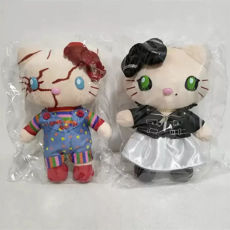 Kawaii USJ Hello Kitty chucky ตุ๊กตาหนานุ่ม Sanrio ตุ๊กตายัดไส้กระเป๋าการ์ตูนอนิเมะฮาโลวีนคริสต์มาสของขวัญวันวาเลนไทน์