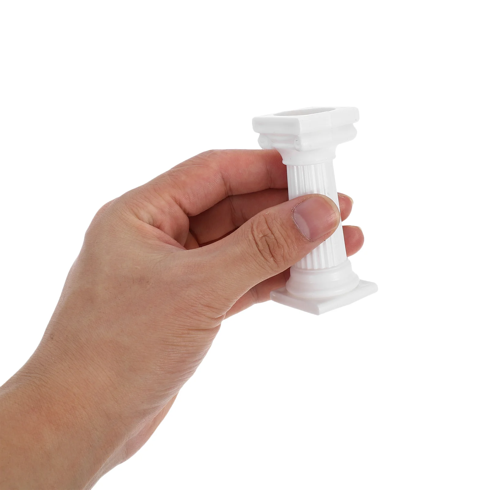 8 Pcs Roman Pillar Cake Stand Plastic Small Cakes Pillars Wedding Stands Column Rod White Tiered Desert Table Display Decorate