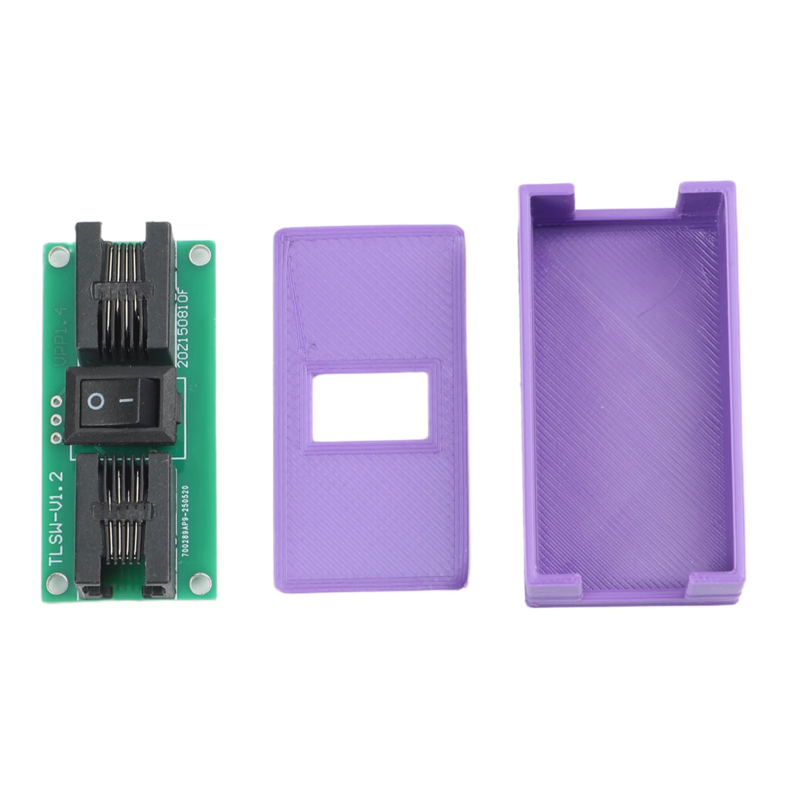 Adaptador de Controle de Conector RJ11 Roxo para Telefone, Máquina de Fax, Modem ADSL, Acoplador de Interface de Linha, Equipamento de Telecomunicações