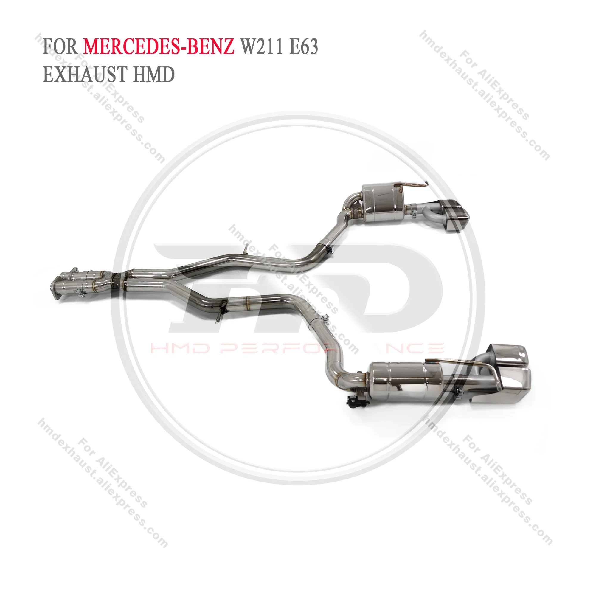 

HMD stainless Steel exhaust System Catback for Mercedes-Benz W211 E63 Automotive electronic Valve muffler Auto parts