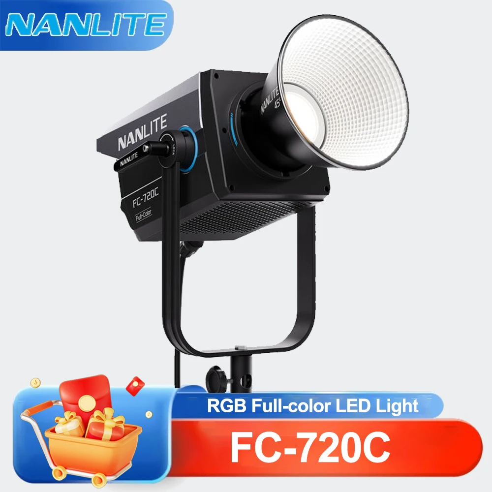 

Nanlite FC-720C 720W 2400-12000K Видеосвет RGB с креплением Bowens, светодиодный моноблок для прямых трансляций и видеосъемки