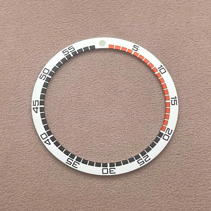 38mmx31.5mm Flat Aluminium Bezel Insert Fits SKX007 SKX009 SRPD Watch Case NH35 NH36 Movement Men Diving Case Parts Replace