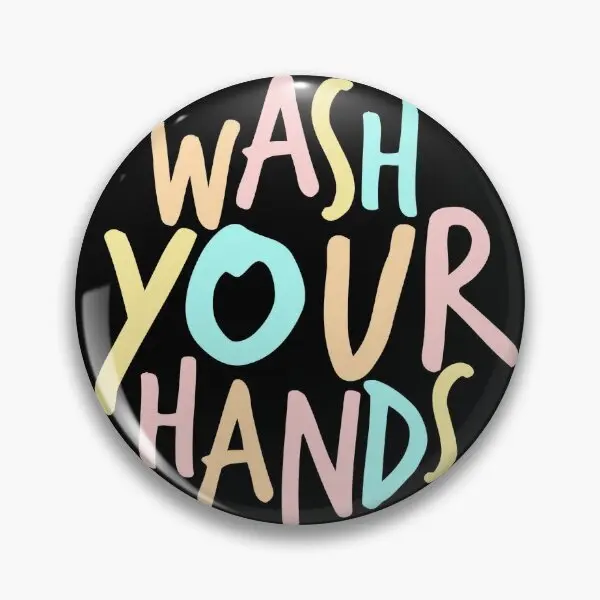 Wash Your Hands  Soft Button Pin Lapel Pin Gift Hat Clothes Decor Metal Fashion Collar Funny Cartoon Women Cute Creative Brooch