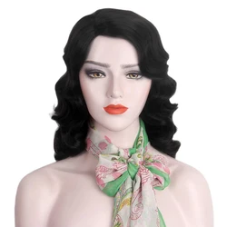 Synthetic Hair 1920s Wig Finger Wave The Great Gatsby Curly Long Wig Vintage Wigs for Women Lady  Heat Resistant Costume Wigs