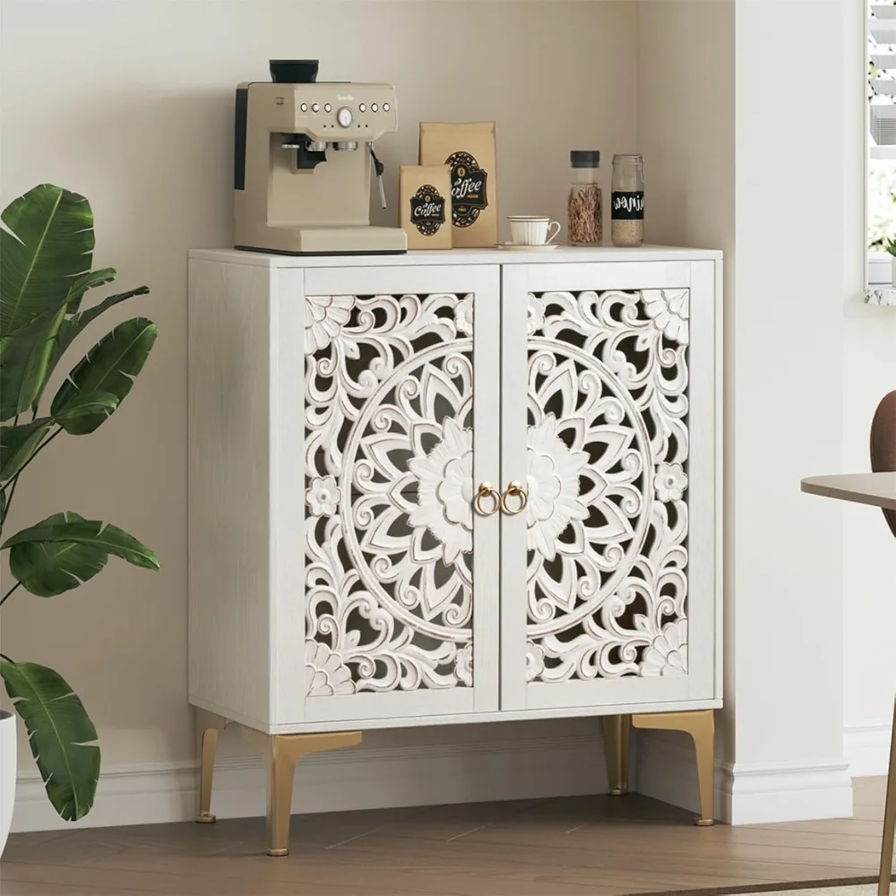 Accent Cabinet with Doors, Sideboard Buffet Cabinet with Storage, 31.5