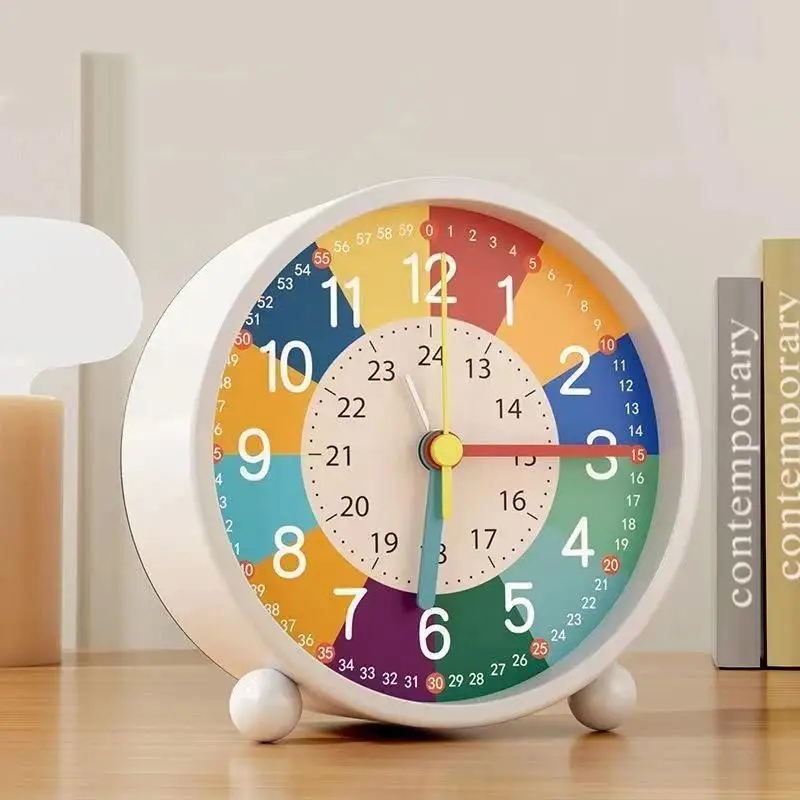 Early Learning Desktop Alarm Clock Children Wake Up Alarm Clock Living Room Bedroom Silent Desktop Clock Desktop Clock