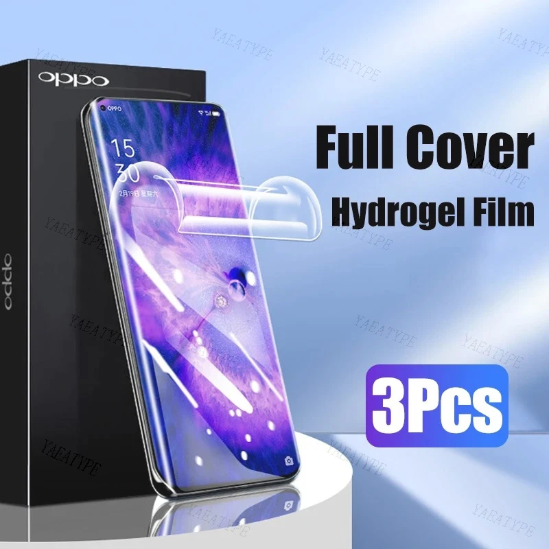 3Pcs Hydrogel Film For OPPO Find X3 X5 X6 Pro Lite NEO Screen Protector For OPPO Reno 10 9 8 7 Z 6 5 Lite Pro Plus 5G Cover Film