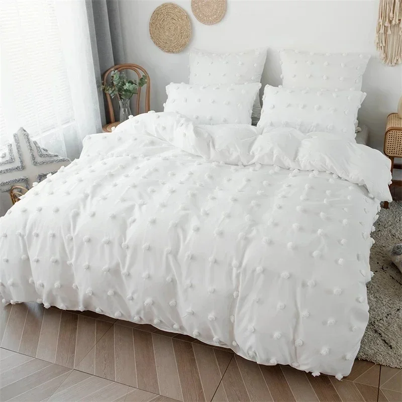 

For High Quality Crafts with Double Bed Duvet Cover Set 220x240 Tufted King Size Bedding Set Queen Comforter and Pillow