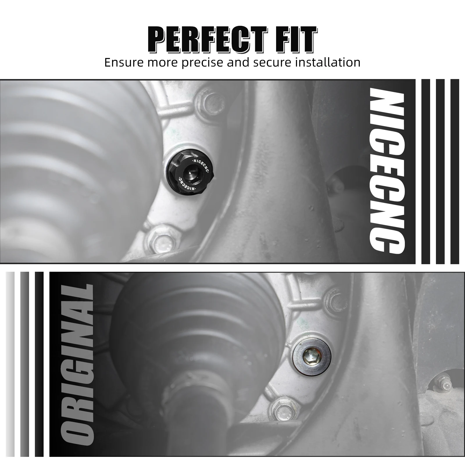 NICECNC For Can Am Maverick X3 Max	4x4 Turbo DPS 2019-2024 Front Differential Oil Fill Plug Set Magnet Retention UTV Accessories