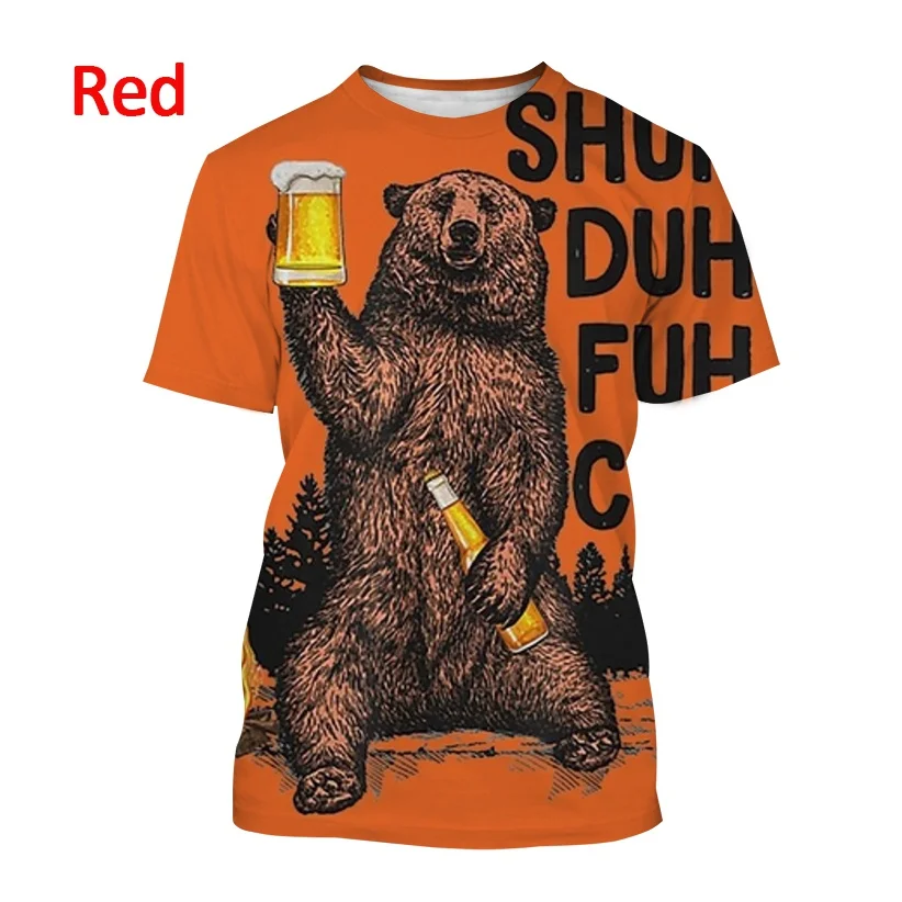 Bears 3D T Shirt Fashion Individuality Casual Cute Animals Forest The Bears Harajuku Style Cool Round Neck Unisex Funny T-shirt