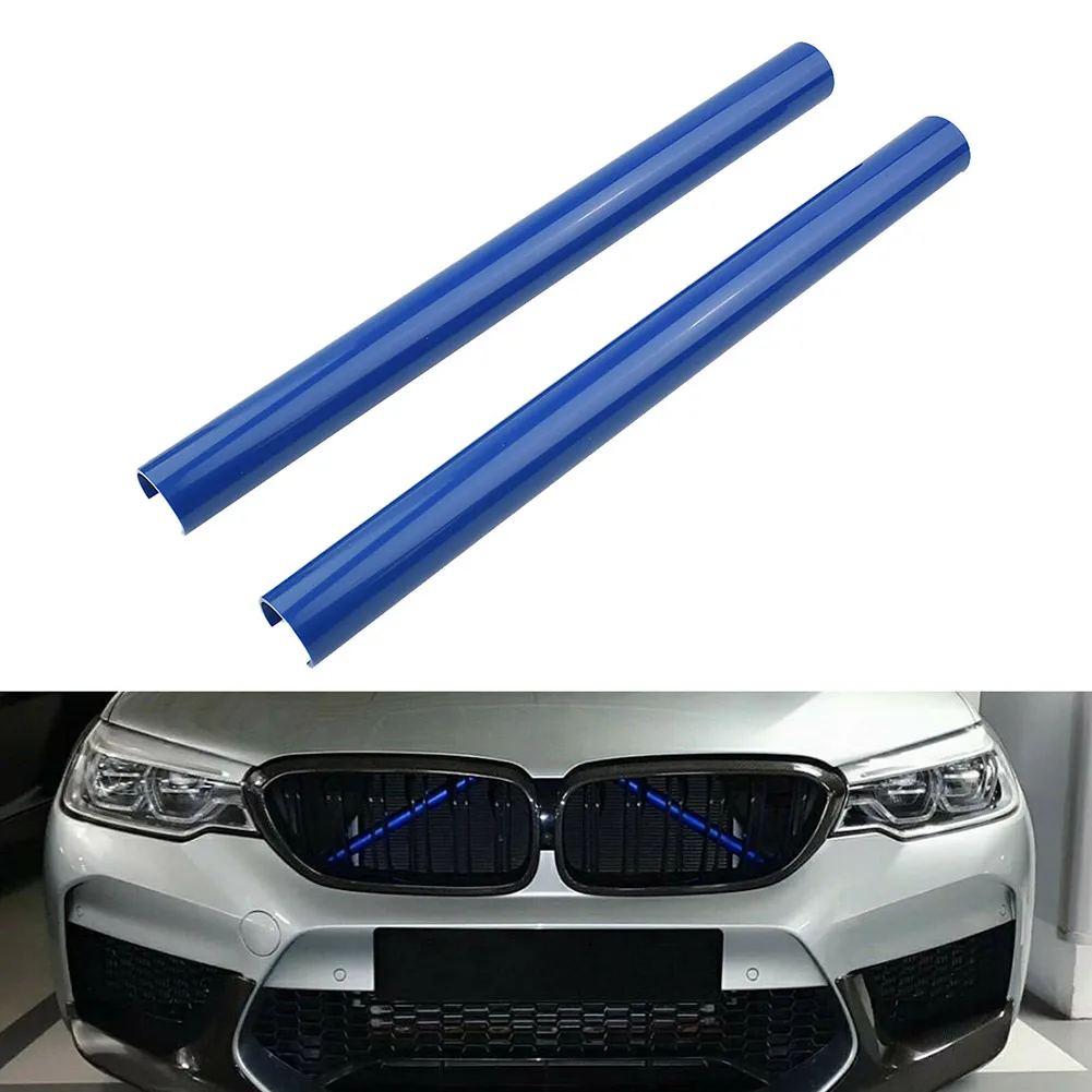 

2pcs Car Front Grille Trim Strips Support Grill Bar V Brace Wrap For G20 G21 F30 F31 For 1 Series Car Grill Accessories