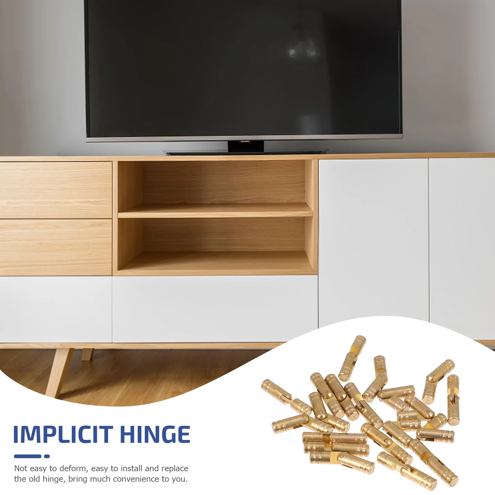 

20pcs Copper Durable Round Concealed Hinge Barrels For Jewelry Box Hidden Concealed Diy Gift Install Retro