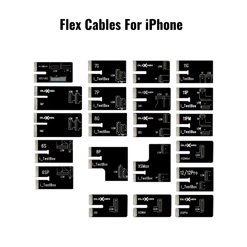 Whole Set Tester Flex Cable for iTestBox S300 & S800 LCD Tester for iPhone 6 Plus to 14 Plus