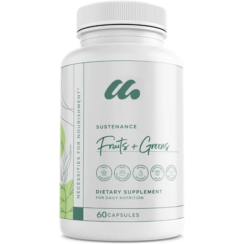 

Daily Green, Fruit, and Vegetable Supplements - Superfood Vitamin Capsules - Enhance Energy, Mental Clarity, and Overall Health