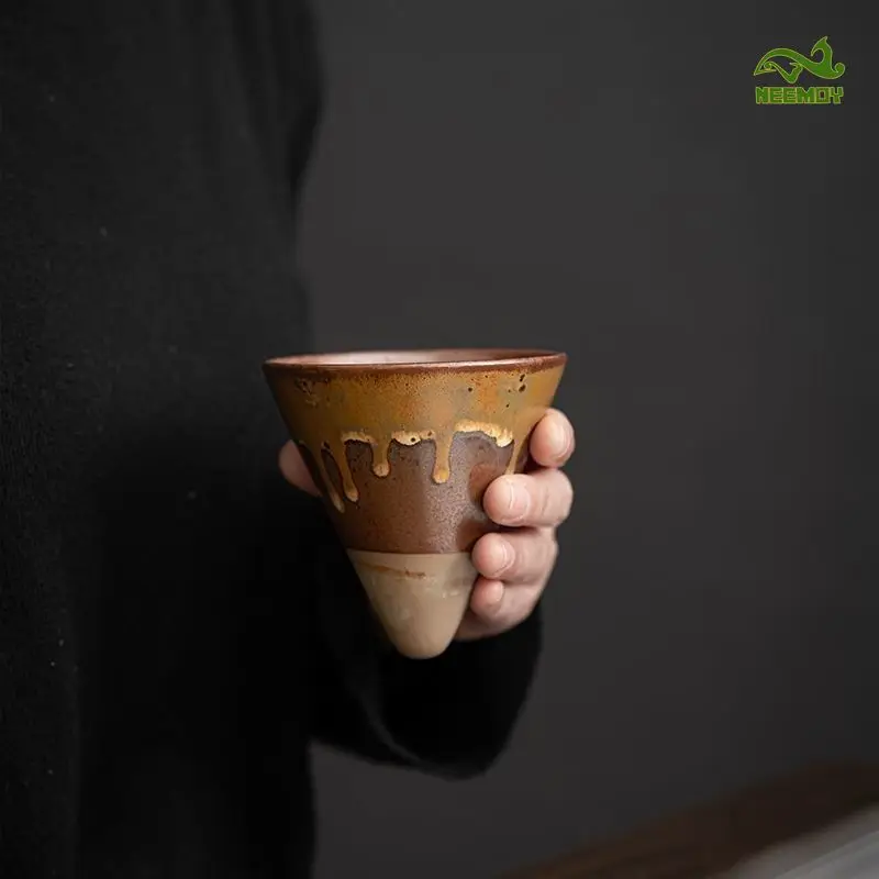 

Coarse Pottery Mug Creative Cup Japanese Style Popular Tea Cup Cross-border Ins Ceramic Retro Coffee Cup Gift for Milk Tea