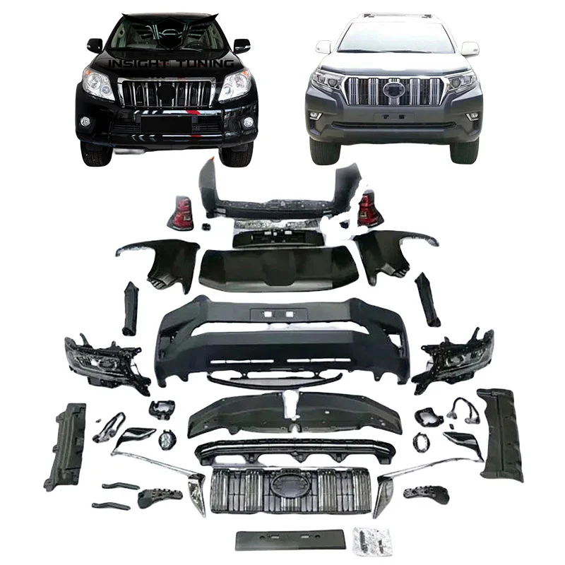 

Хорошая посадка, старые новые бамперы с Bodykit 2010-2017 для Toyota Prado Fj150, обновленный комплект кузова