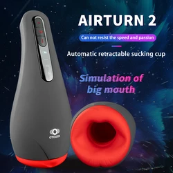 OTOUCH Airturn 2 Suction Male Masturbator Sex Toy 18 Real Vagina Pussy Cock Sucking Vibrator Men Masturbation 3 In 1 Adult Goods