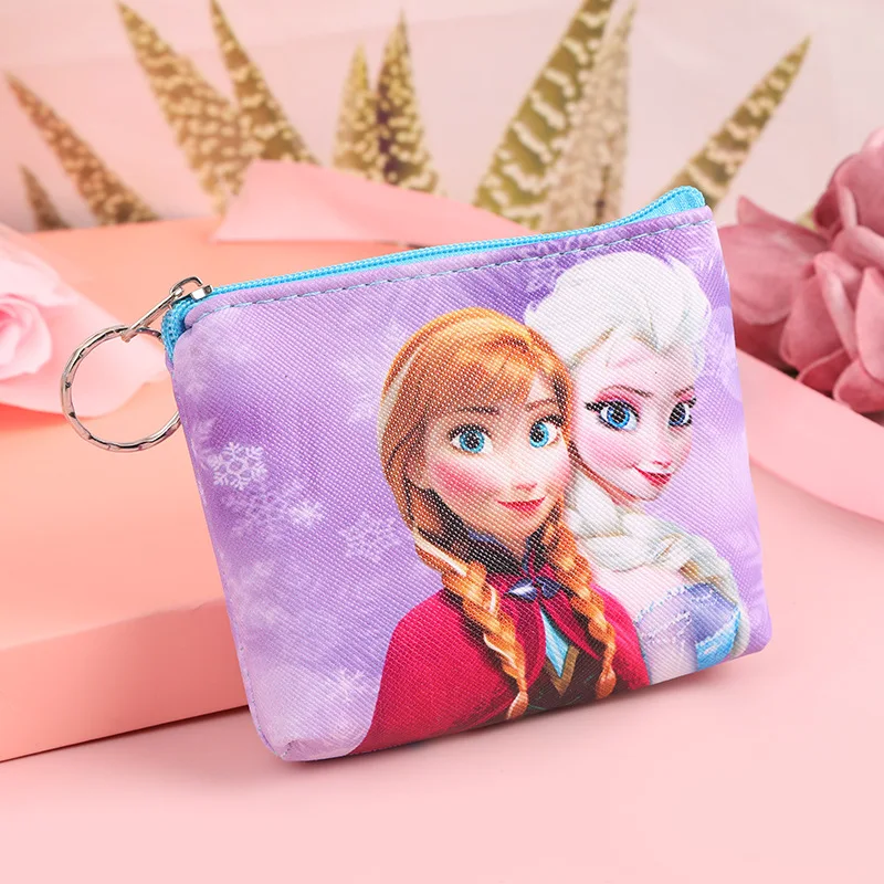 Disney Frozen portamonete Frozen Anna Elsa Princess Pu portafoglio Cartoon Cute Mini portamonete per bambini borse per ragazze regali di compleanno