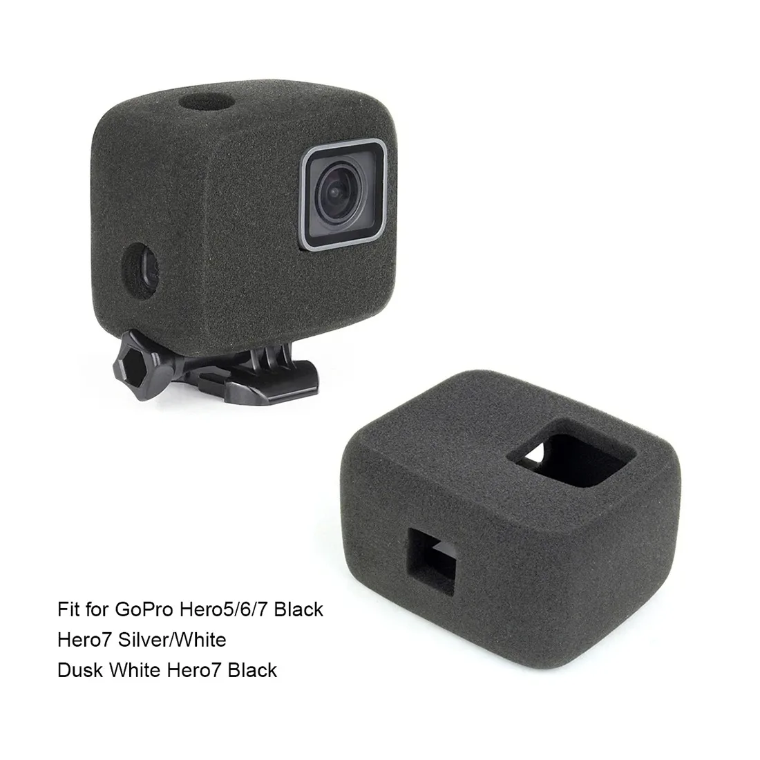 Gopro เคสโฟมกันลมสำหรับ Gopro Hero 12 9 7อุปกรณ์เสริมกล้อง