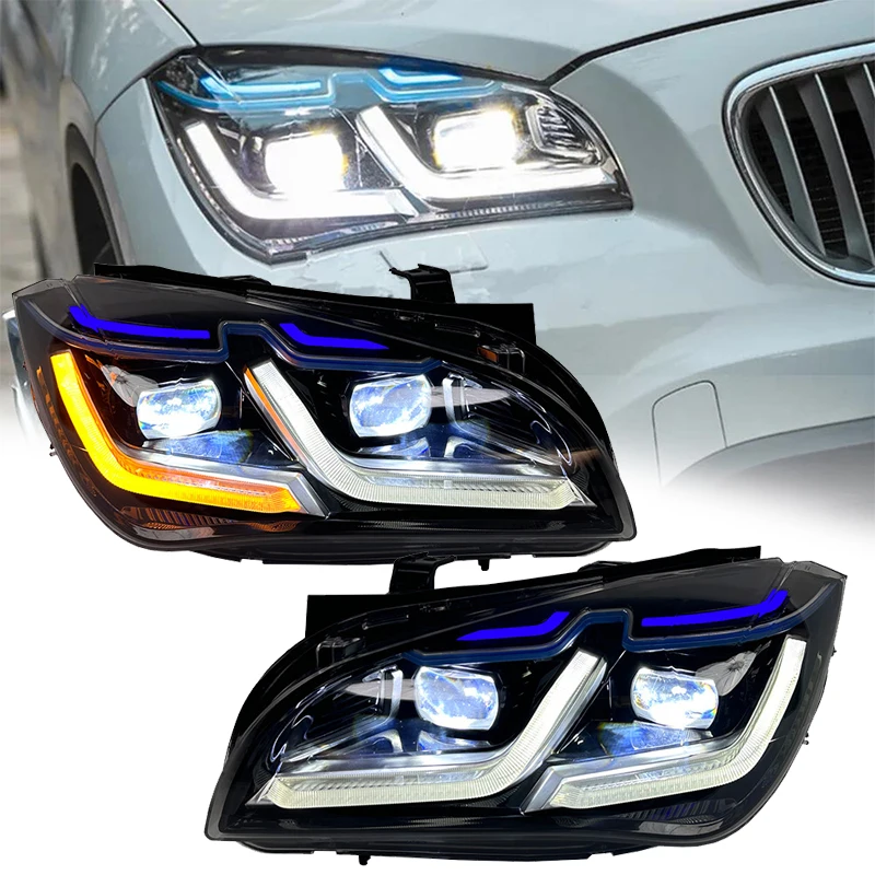 

Car Styling Head Lamp for BMW X1 E84 Lens Xenon Headlights 2010-2015 DRL Turn Signal Angel Eye Projector Lens Auto Accessories