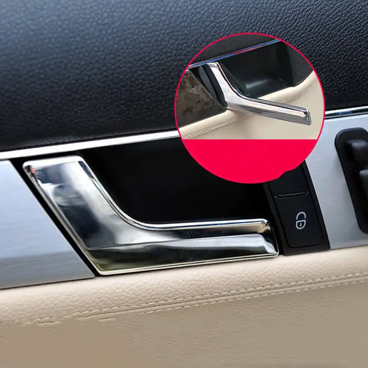 

Для Mercedes Benz W204 C-Class GLK 300 C180 C200 C300 2008 2009 2010 2011-2015 новая обновленная внутренняя хромированная ручка открывания двери