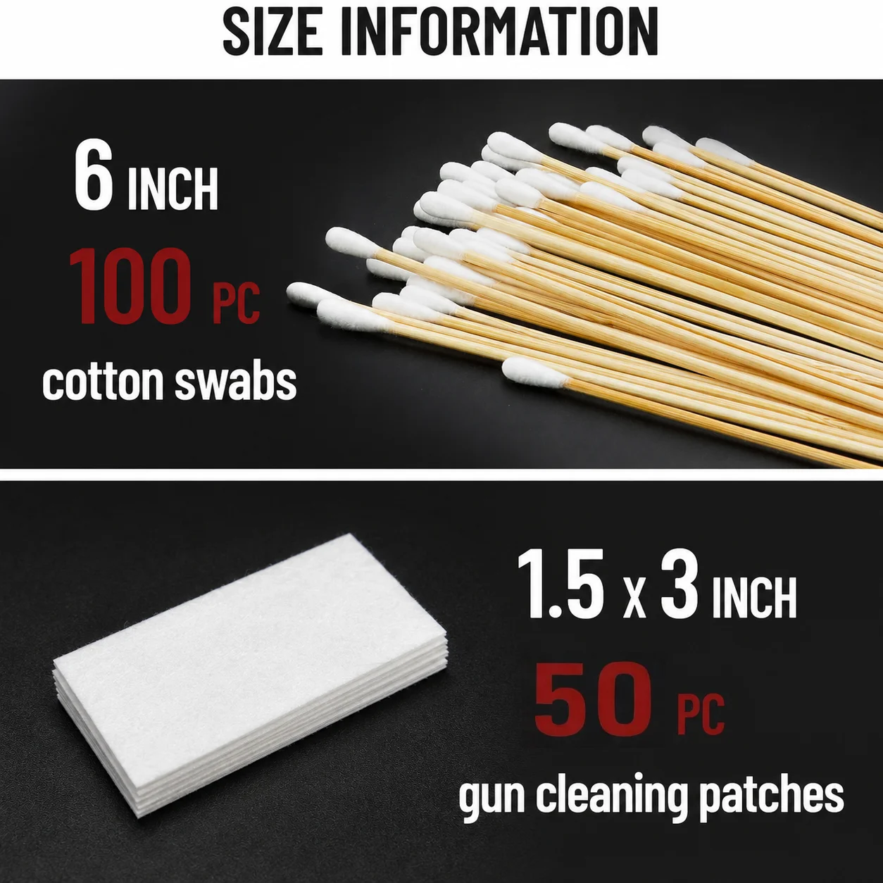 MIRAVEXL Waffenreinigungsset, 30ML Waffenöl, 100 Stück 6-Zoll-Wattestäbchen, 50 Stück Reinigungstücher, Schmierung & Wartung – Detail 5