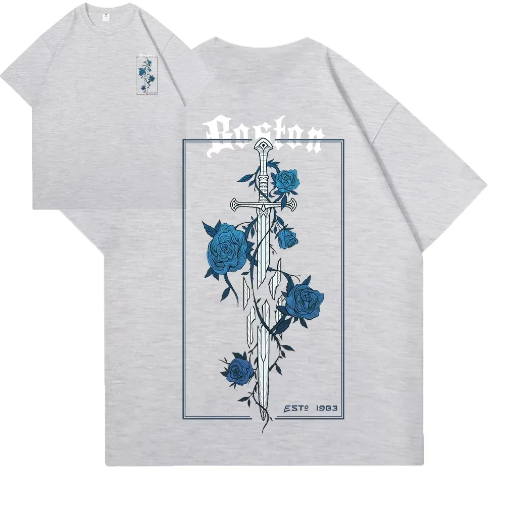 2025 100_ تحب الاتجاه القطني الخالص قمصان صيفية فضفاضة غير رسمية مطبوعة ثنائية الأبعاد على الطراز الياباني والكوري بأكمام قصيرة من القطن الخالص