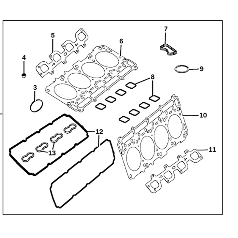 68046260AA  New Genuine Upper Engine Gasket Set For Chysler 300C RAM Grand Cherokee Dodge Durango Charger 5.7L