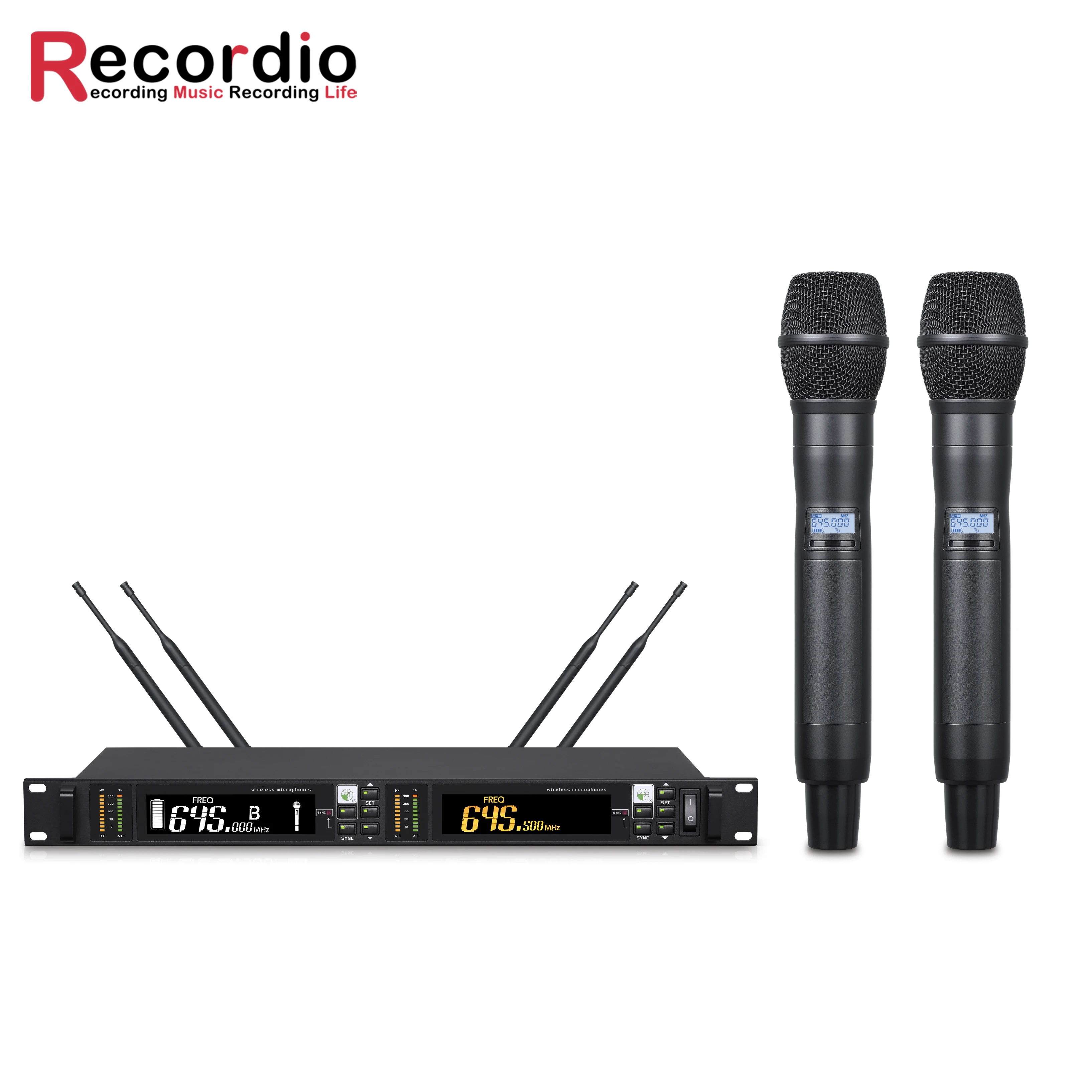 GAW-G15 Professional Digital Wireless Microphone for UHF Dynamic Stage Dual Microphone Home KTV Outdoor Stage Party
