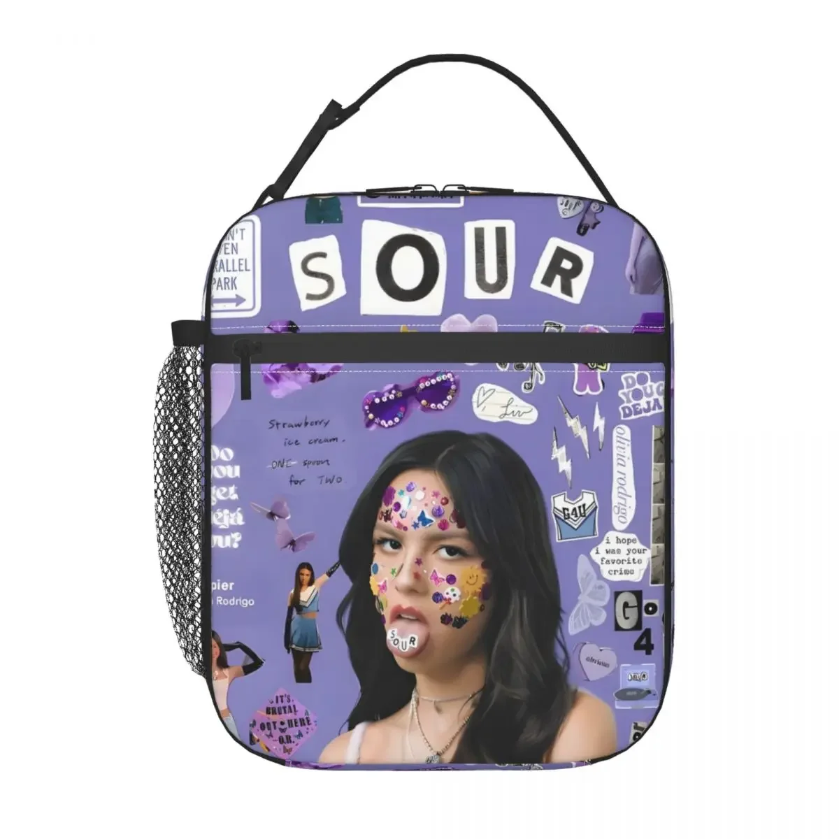 O-Olivia Rodrigo Sour Portable handheld insulated lunch bag, lightweight, easy to carry, perfect insulation