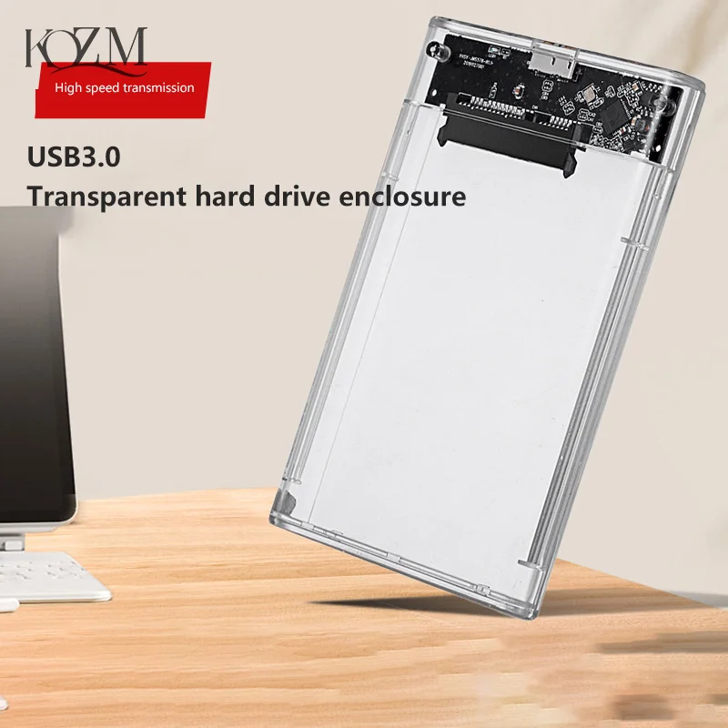 USB3.0 Transparent Hard Disk Box Data Transmission Simple Business Suitable For 2.5-inch Solid-state Mechanical Hard Drive