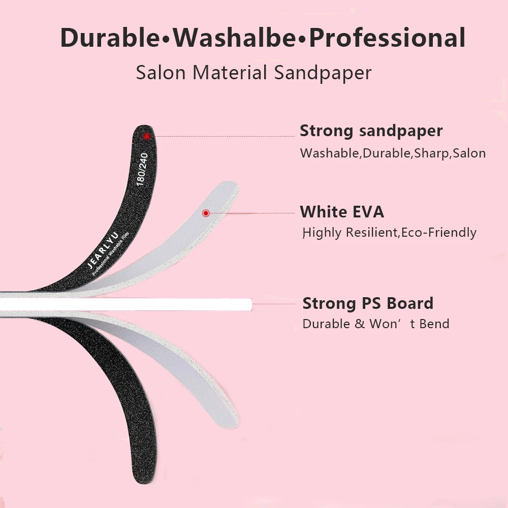 5/10 個黒サンドペーパー爪やすりバッファー 180 240 グリット研磨サンディングファイルストリップ除去爪キューティクルペディキュアマニキュアツール
