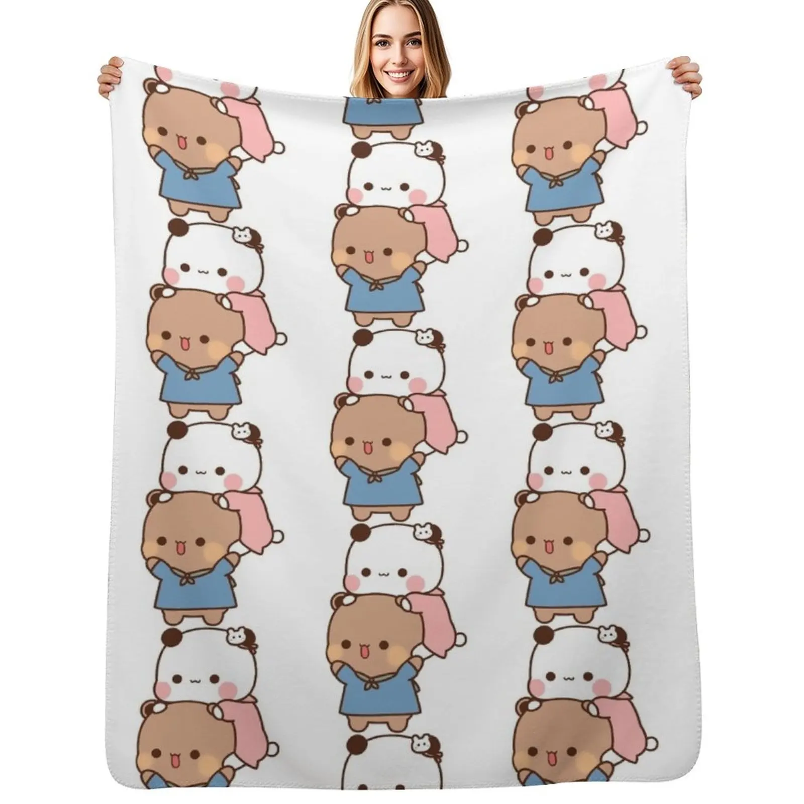 

PANDA BEAR HUGS LOVE Throw Blanket Luxury St Fashion Sofas Bed covers Soft Beds Blankets