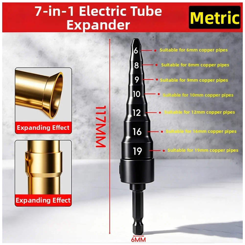 7 in 1 Metric Tube Expander for Air Conditioning Refrigeration Systems Used in Residential and Commercial HVAC