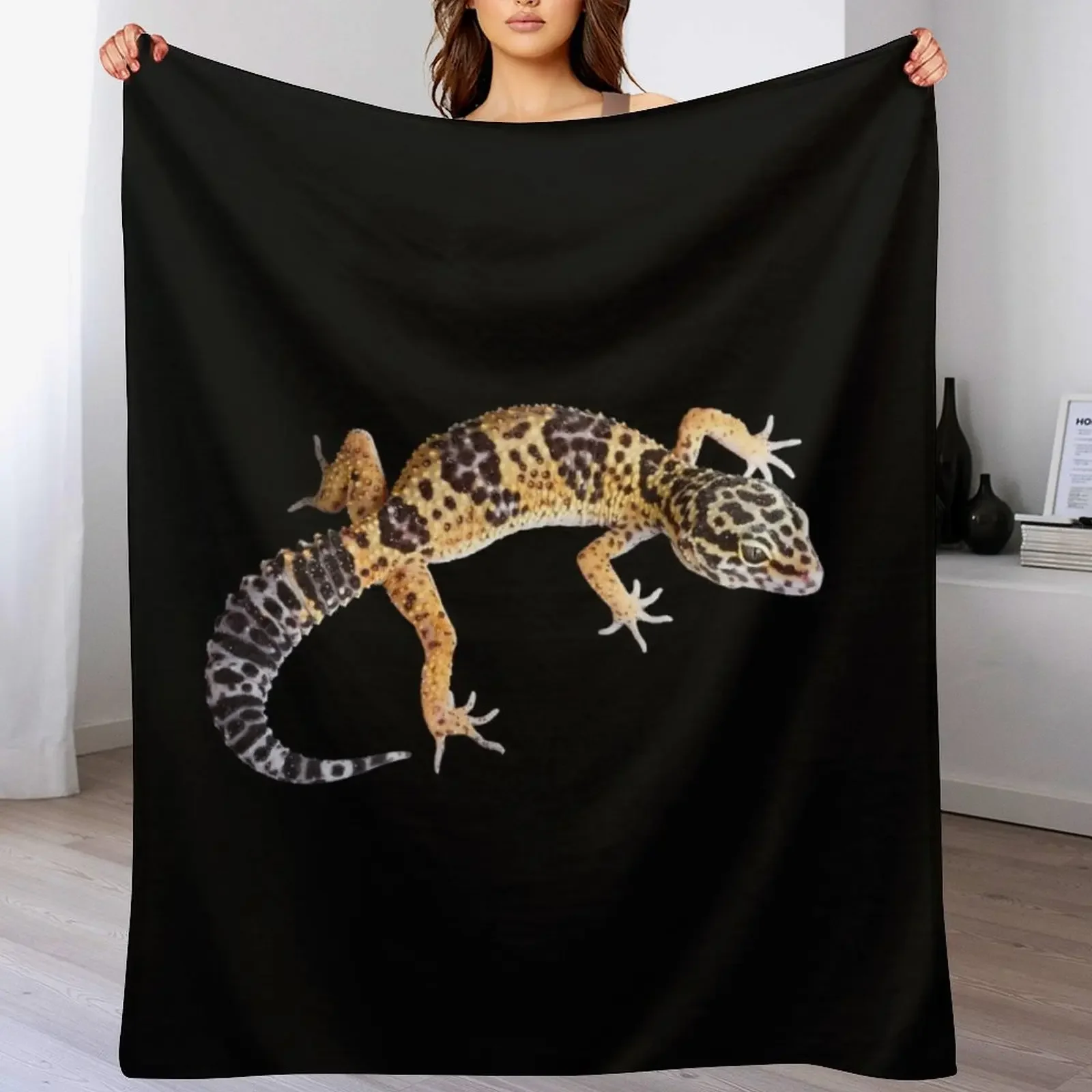 

Leopard gecko Throw Blanket Bed linens Luxury St halloween Blankets