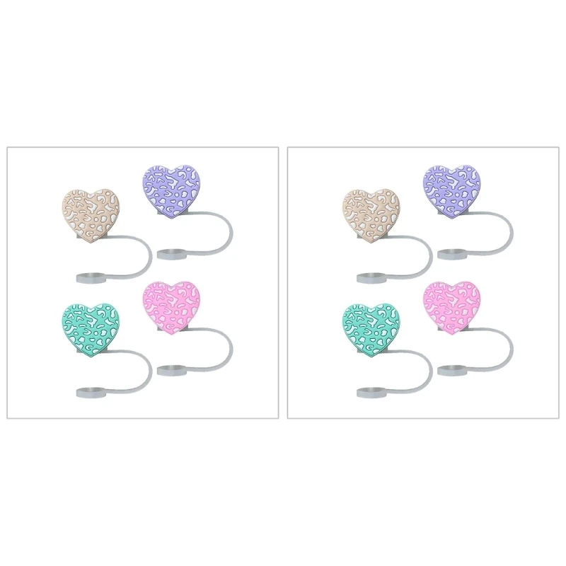 

4 шт. практичные украшения из соломы в форме сердца, бытовой пыленепроницаемый набор соломенных заглушек, практичная посуда для