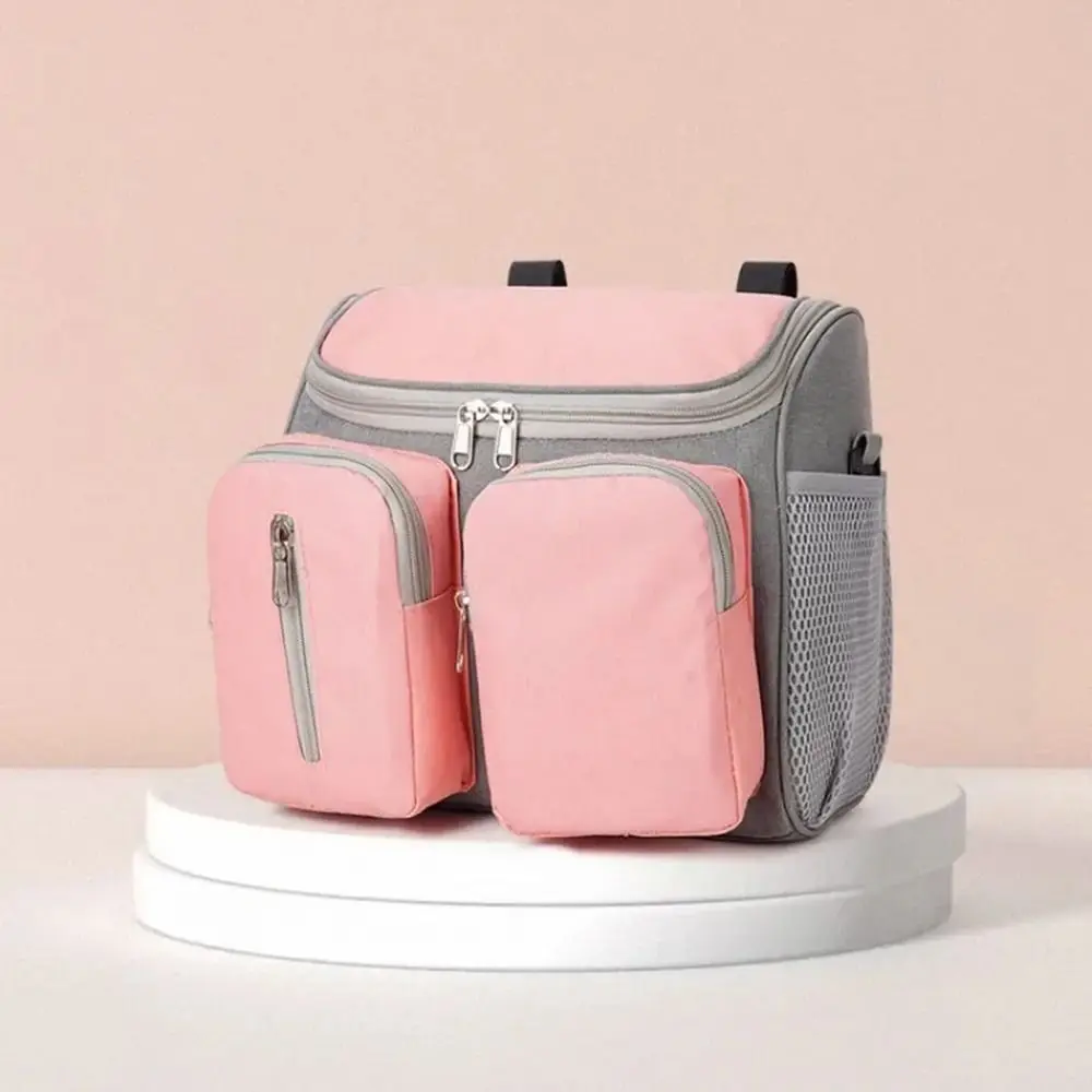 Waterproof Mommy Shoulder Bag Oxford Cloth Multifunctional Stroller Storage Hanging Bag Multi-Pocket Large Capacity
