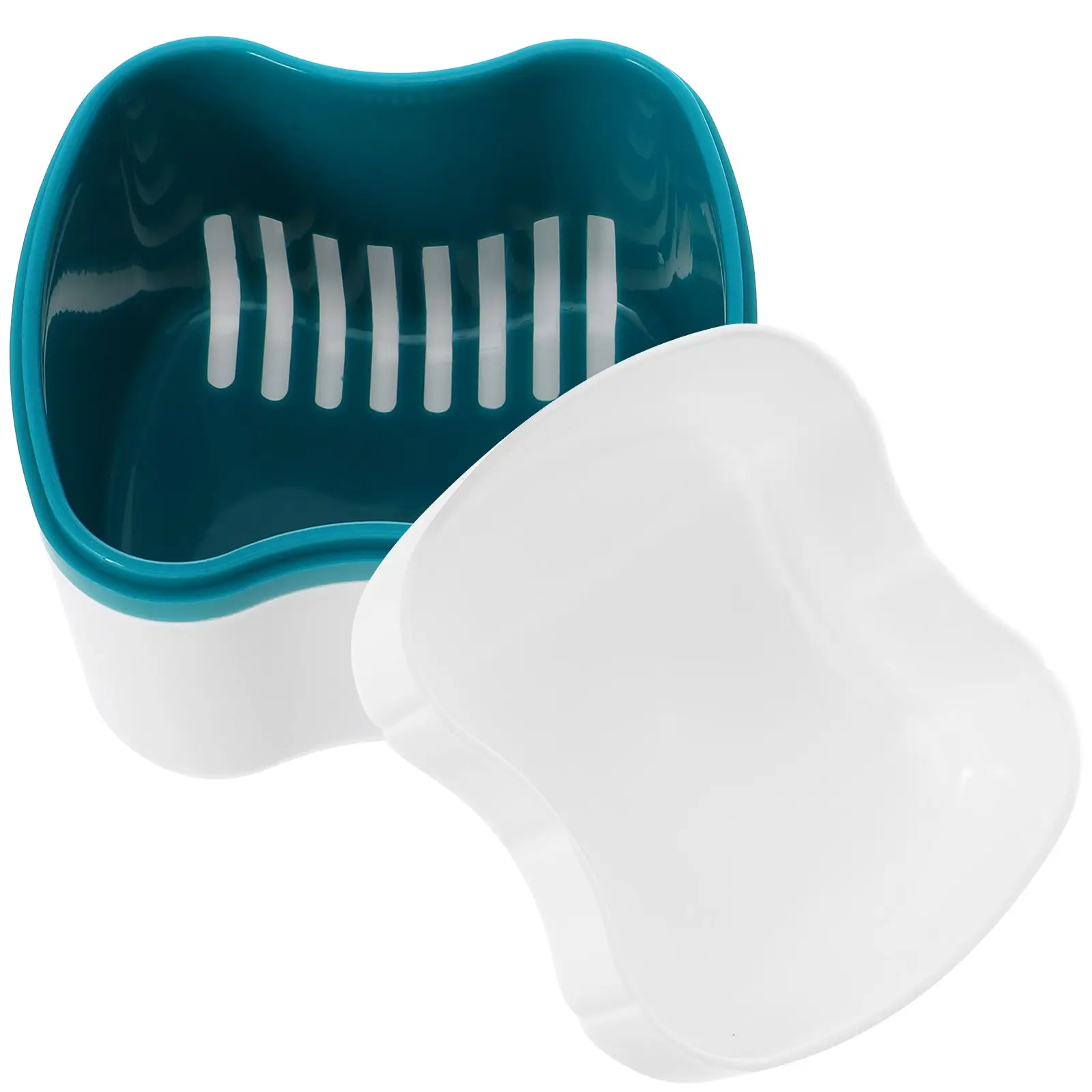 

Box for False Teeth Storage Safe PP Material Portable Mini Size Rinsing Basket Travel Daily Use Container Guard